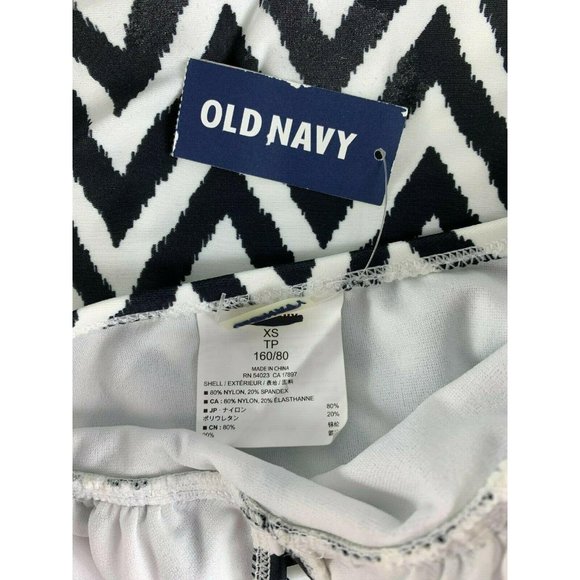 Old Navy XS NWT Black White Tankini Top Swimsuit Wear Suit Lined - Picture 4 of 4